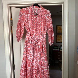 Block-Print Maxi Dress